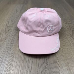 Mercedes-Benz Hat Cap Strap Back One Size Pink Logo Baseball Casual Car Mens